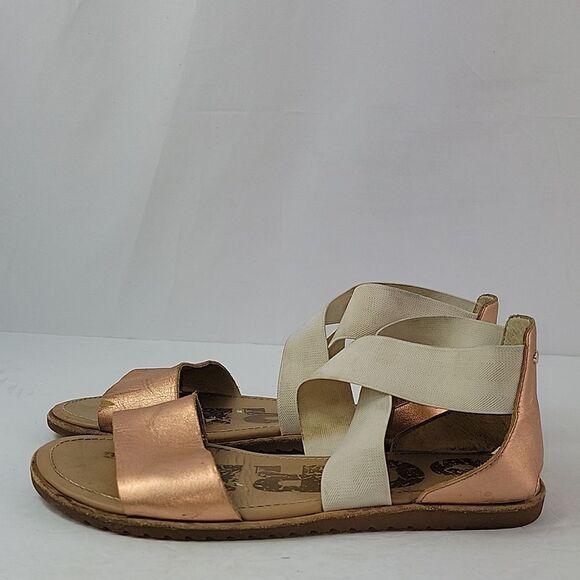 Sorel Ella II Ankle Strap Mettalic Open Toe Women's Sandals - Picture 6 of 12